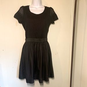 Cooperative Short sleeve A-line black midi dress Size M